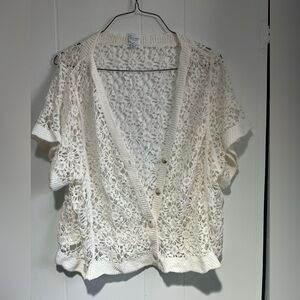 Cotton “lace” sweater